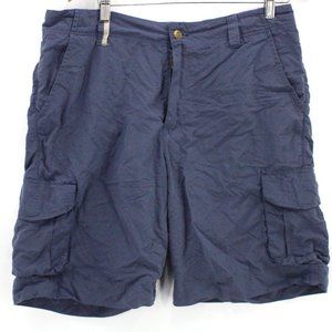 Vintage Duke Kahanamoku Cargo Shorts Mens Navy Blue Flat Front Outdoor Size 36